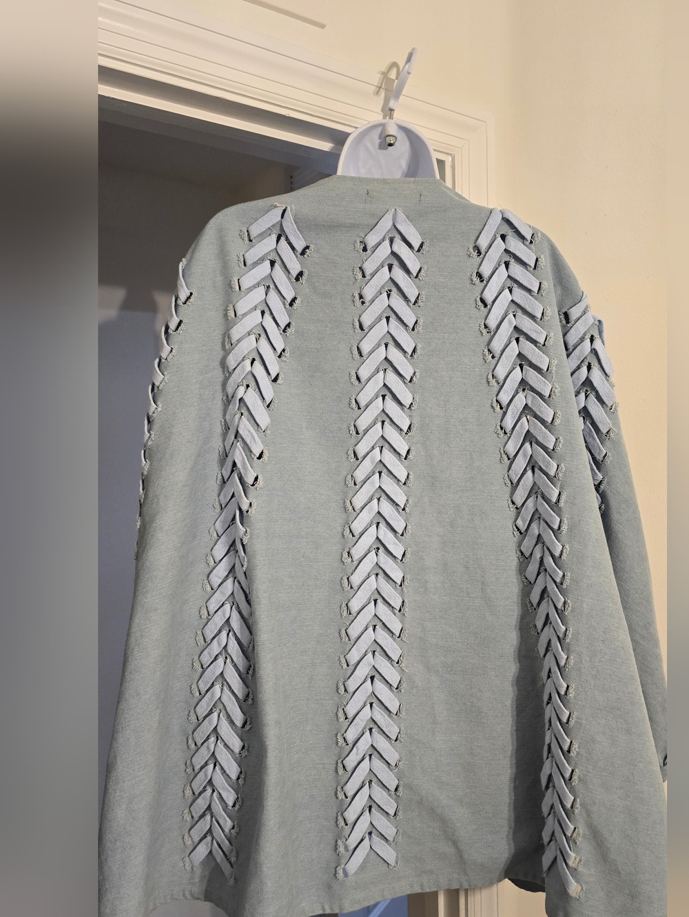 Akira Label Phantogram Denim Poncho with Laces OS Sold out online - Picture 4 of 15
